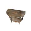 Image 1 : Vintage Half Moon Table with Two Shelves
