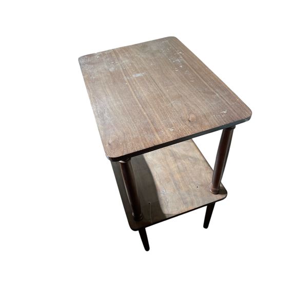 Two Tiered Wood Veneered Table