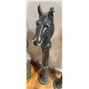 Image 2 : Cast Metal Reproduction Horse Head Hitching Post Height