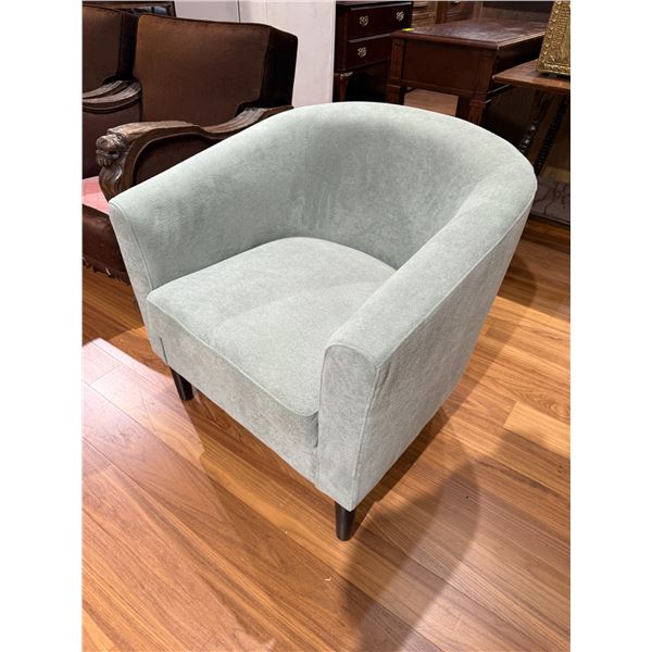 Aqua Fabric Upholstered Tub Chair