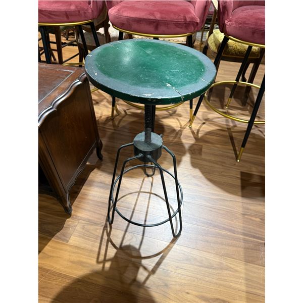 Vintage Wire Based Stool Screw Mechanism Wood Seat Diameter