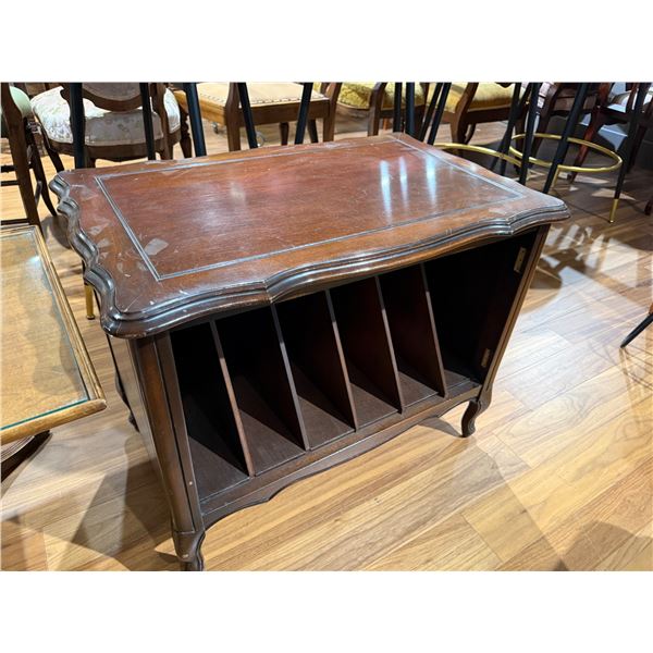 Vintage Mid Century Wood Record Cabinet