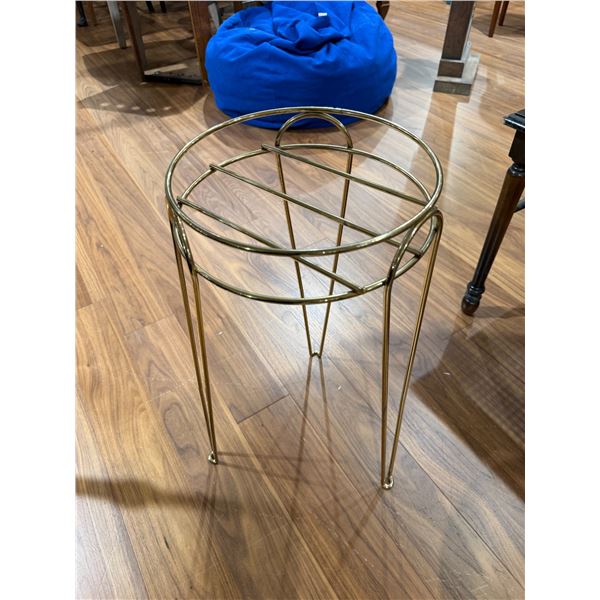 Hairpin Legged Gold Tone Plant Stand Diameter