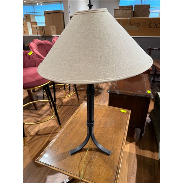 Rustic Metal Based Table Lamp (32" tall)