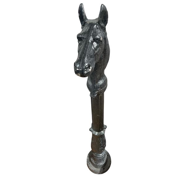 Cast Metal Reproduction Horse Head Hitching Post Height
