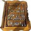 Image 2 : Collection of Souvenir Spoons & Wooden Display Case Assorted Designs