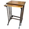 Image 1 : Pair of Marquetry Inlaid Nesting Tables with Spindle Style Legs