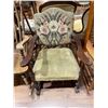 Image 2 : Vintage Wood Framed Rocking Chair with Floral Upholstery