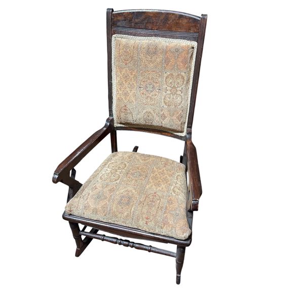 Victorian Oak Platform Rocking Chair