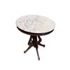 Image 1 : Marble Topped Accent Table on Casters * Wood Frame (19" x 24" x 29" tall)