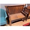 Image 2 : Antique Oak Hall Bench * Seat has been replaced (22" x 40" x 42" tall at the back)