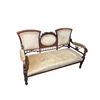 Image 1 : Victorian Settee with East Lake Components * Pale Gold Velvet Upholstery * 54" long