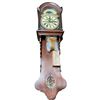Image 1 : Antique Wall-Hanging Clock with Hand Painted Face * Has its weights (8" x 16" x 52" tall)