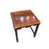 Image 1 : Mahogany Veneer Parquet End Table (20" x 20" x 22" tall)