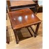 Image 2 : Mahogany Veneer Parquet End Table (20" x 20" x 22" tall)