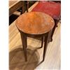 Image 2 : Louis XVI Style Round Side Table with Tapered Legs (25" tall x 26" diameter)