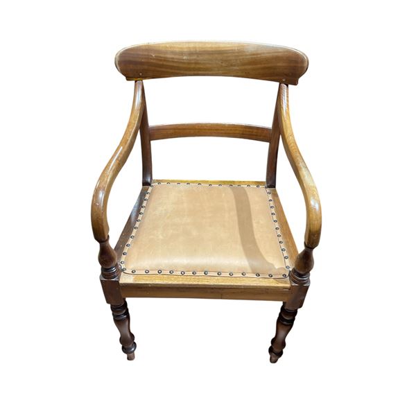 Louis XV Style Solid Wood Arm Chair with Pink Seashell Upholstery