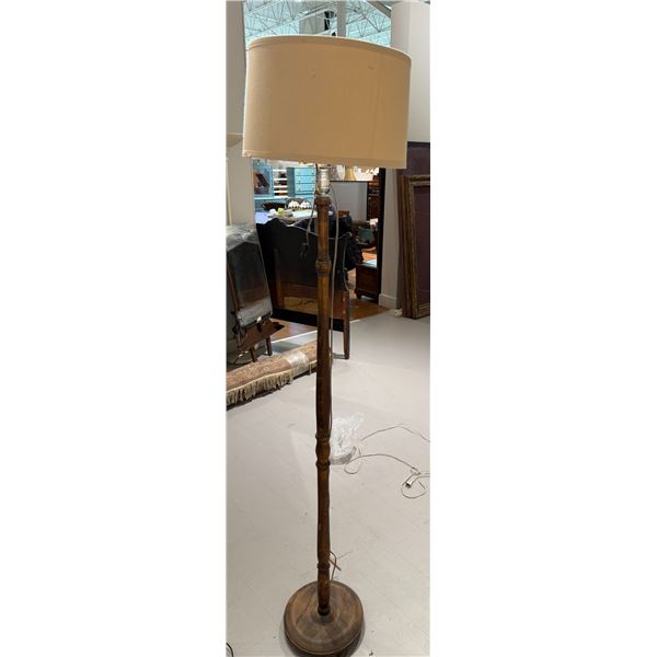 Vintage Turned Wood Floor Lamp