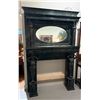Image 1 : Neoclassical Mirrored Fireplace Surround * Painted in a faux marble pattern (13" x 56" x 95" tall) *