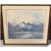 Image 1 : Framed Print of Saunsby's Mill in London, Ontario by Local Artist Ken Jackson (Double matted in a 36