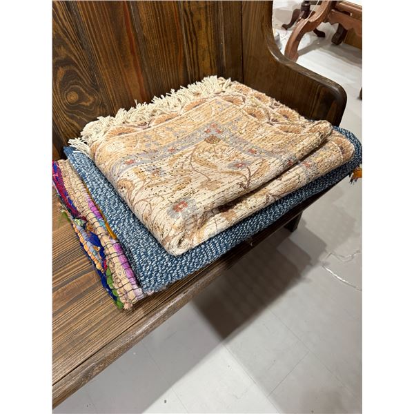 2 Carpet Mats & 1 Rag Style Runner