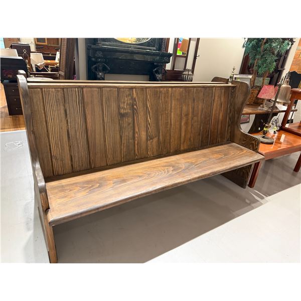 Dark Stained Pine Pew/Bench * 6 Feet Long