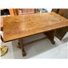 Image 1 : Vintage Solid Wood Trestle Dining Table (Top of the table is 54" x 28")