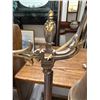 Image 3 : Brass Table Lamp with Large Brass Bell Shade (33" tall)