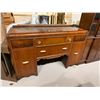 Image 1 : Art Deco Waterfall Veneer Sideboard with Decorative Crystalate Handles (19" x 59" x 38' tall)  one d