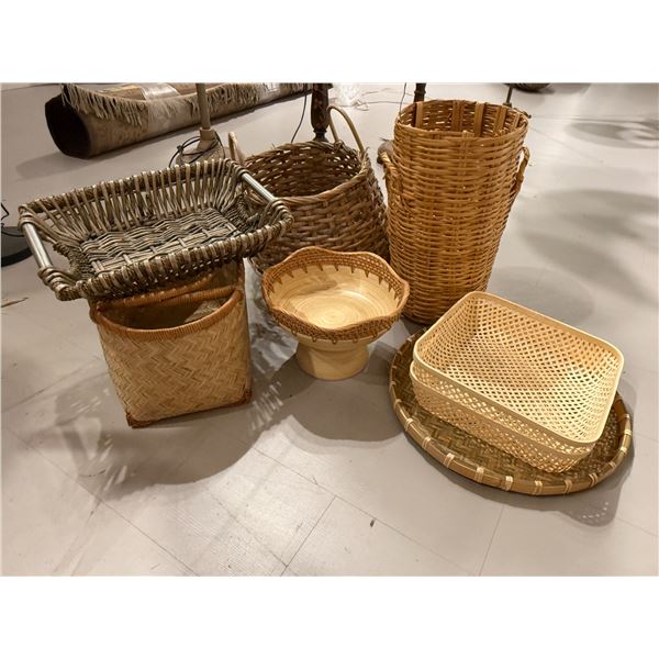 Group of Wicker & Rattan Items
