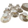 Image 2 : Royal Doulton "Sovereign" 50 Piece Bone China Dinnerware Set * 10 Tea cups with Saucers, 8 Demitasse