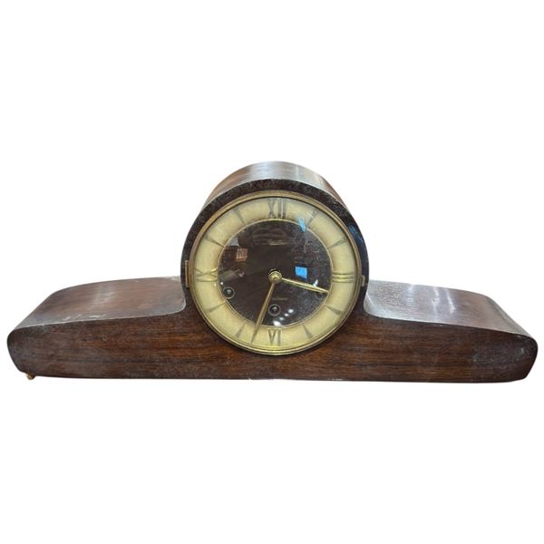 Vintage Mauthe German Mantle Clock with Floating Balance - Has Key