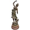 Image 3 : Bronze Patinated "Amphitrite" Statue * Replica of Auguste Moreau Design (19" tall)