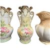 Image 4 : 2 Large Ceramic Water Pitchers and 2 Vintage Transferware Vases (Vases have damage)
