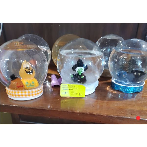 6 Halloween Themed Snow Globes