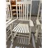 Image 1 : Wood High Back Porch Rocker Painted White