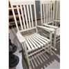 Image 1 : Wood High Back Porch Rocker Painted White