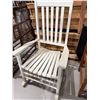 Image 1 : Wood High Back Porch Rocker Painted White