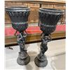 Image 1 : Pair of Sturdy Patio Plant Stands * Moulded Resin Plant (each measures 36" tall x 11" diameter)