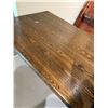 Image 2 : Vintage Oak Trestle Table * Heavy Duty Work Surface (Top of table measures: 2" thick x 39" wide x  6