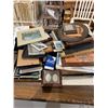 Image 1 : 2 Stacks of Assorted Picture Frames * Wide range of sizes, materials, and eras * Majority are empty