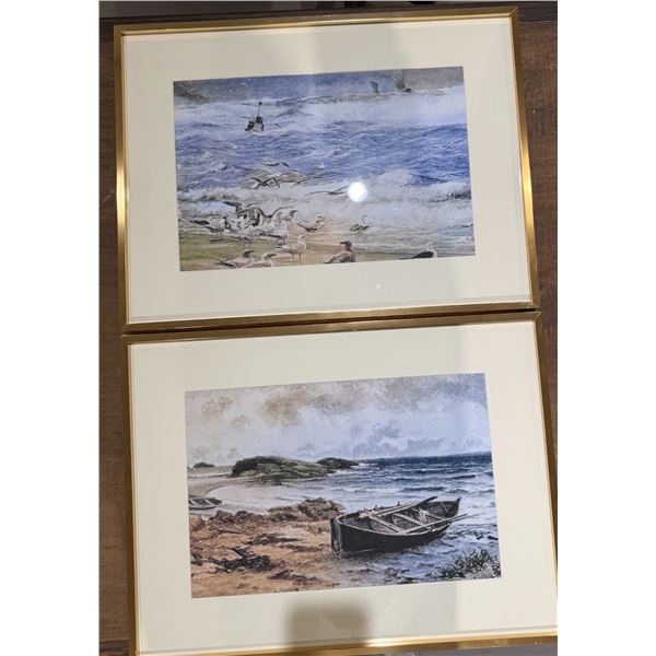 2 Seaside Prints in Matching Frames (18" x 26" frames)