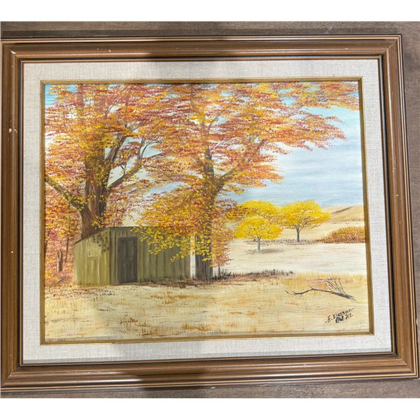 1962 Original Oil Painting Signed E. Klassen * Oil on Board (frame dimensions are 22" x 26")
