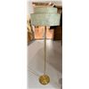 Image 1 : Modern Gold Tone Floor Lamp with Vintage Shade