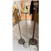Image 1 : 3 Vintage Floor Lamps * 2 Metal and 1 Wood - No shades