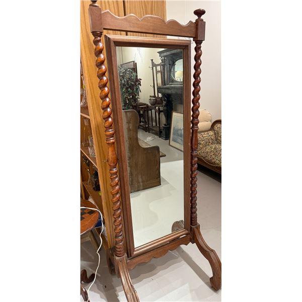 Large Chevelle Mirror with Barley Twist Detail (25" wide x 72" tall)