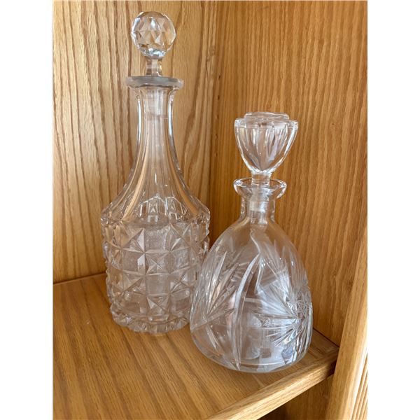 2 Vintage Crystal Decanters
