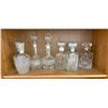 Image 1 : 8 Vintage Pressed Glass Liquor Decanters