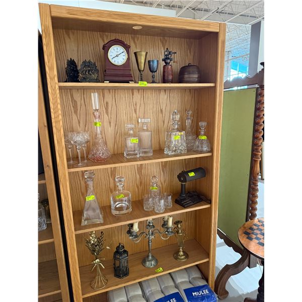 Wood Bookcase/Display Shelf * Adjustable Shelves (12" x 42" x 80" tall) Contents not included