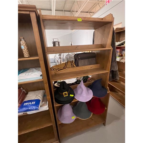 Wood Bookcase/Display Shelf (13" x 36" x 77" tall) Contents not included
